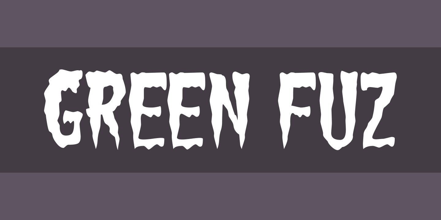 Beispiel einer Green Fuz-Schriftart
